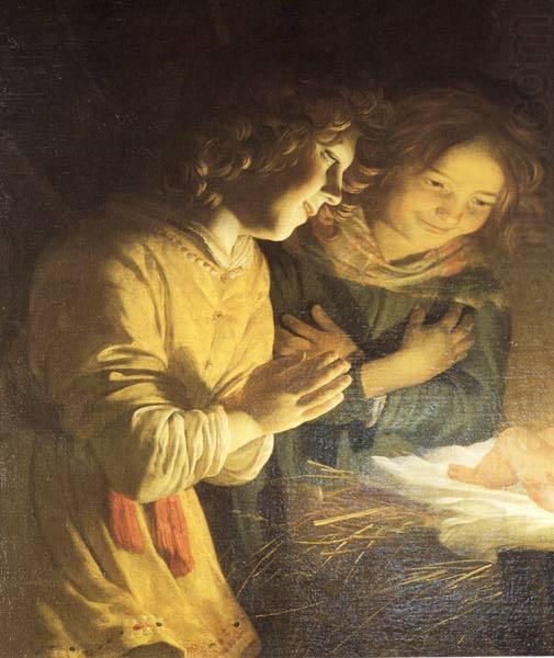 HONTHORST, Gerrit van Adoration of the Child (detail) sf china oil painting image